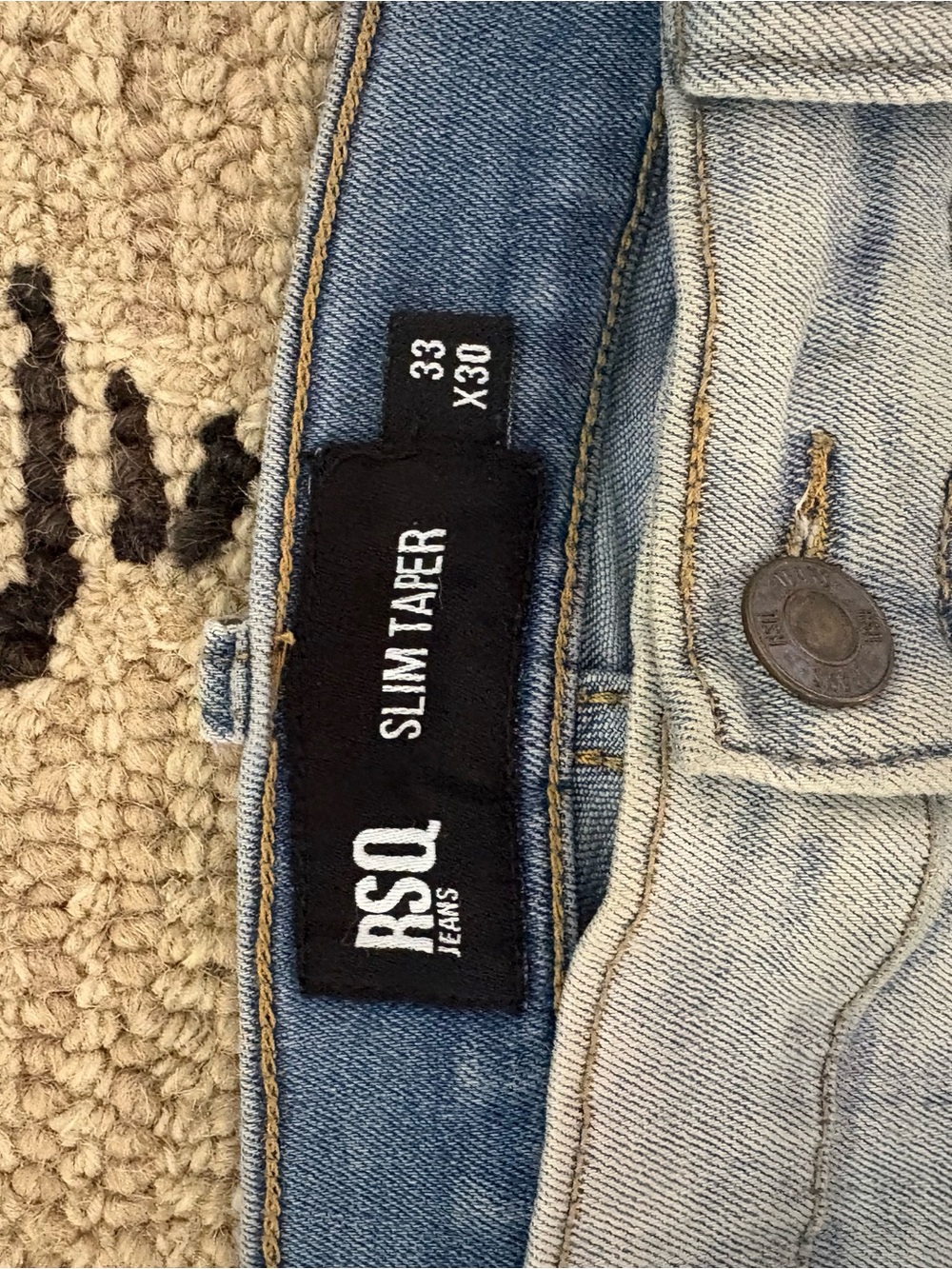 RSQ Light Blue Slim Taper Denim Jeans